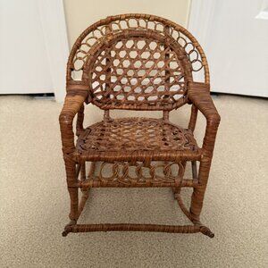 Rattan rocker for dolls